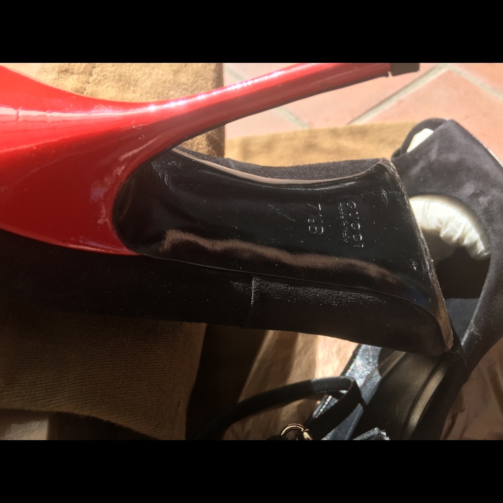 Gucci Suede Peep toe sandals - Picture 3 of 8